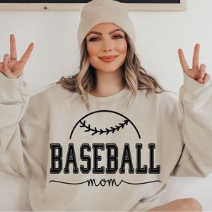 Baseball Mama Boy Mom Sweatshirt NWOT
